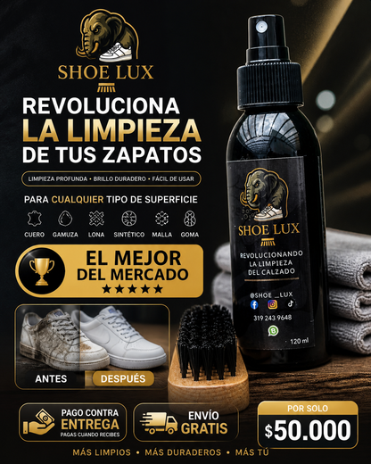 SHOE LUX limpiador de zapatos PAGO CONTRA ENTREGA + ENVIO GRATIS