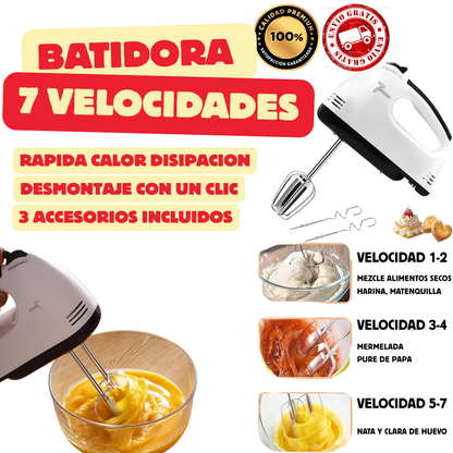 Batidora eléctrica 7 velocidades + ENVÍO GRATIS + PAGAS en CASA